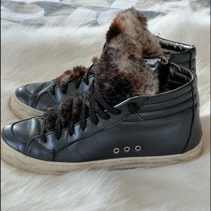 P448 Fur High Tops